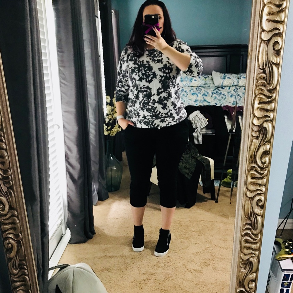 J Crew XL floral Sweatshirt